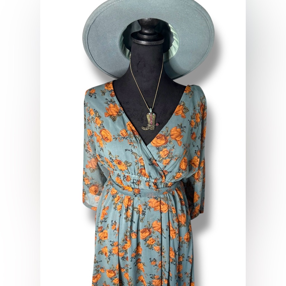 Baltic Born Floral High Low lined Dress - Picture 3 of 10